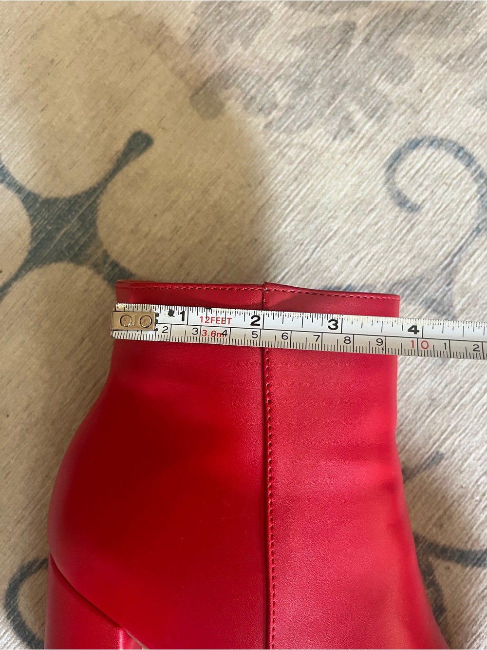 Women's Red Pointed Toe Ankle Boots NWOT - 8 - Picture 8 of 9